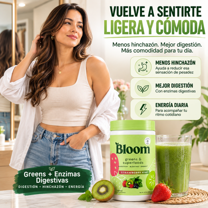 Bloom Strawberry Kiwi — energía y digestión en cada sorbo