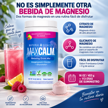 MaxCalm Relaxing Drink Mix — Relajación profunda, descanso sin estrés en cada sorbo