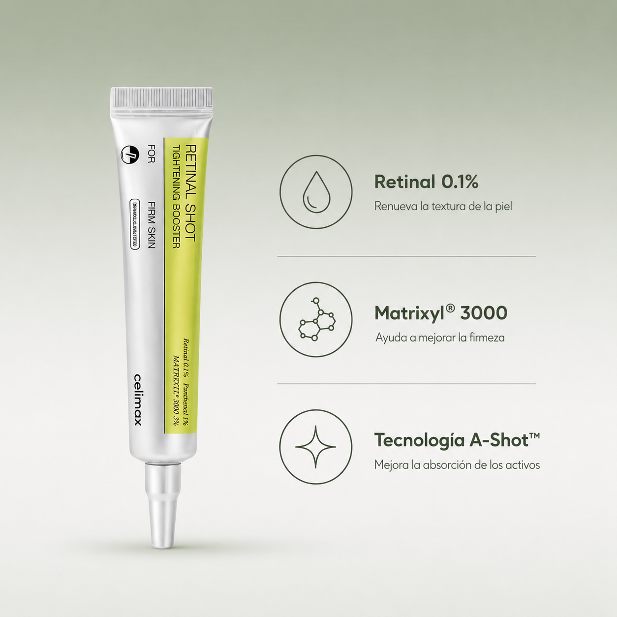 Retinal Shot — Tratamiento nocturno para textura, poros y líneas de expresión