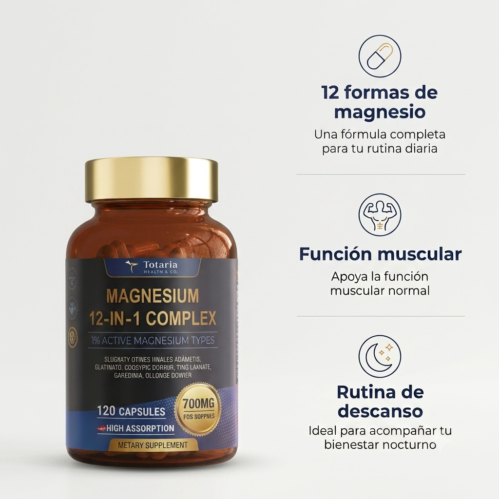 Magnesium Complex— 12 formas de magnesio en uno, 700mg por dosis