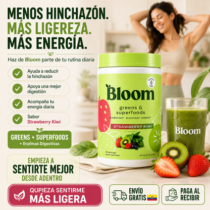 Bloom Strawberry Kiwi — energía y digestión en cada sorbo