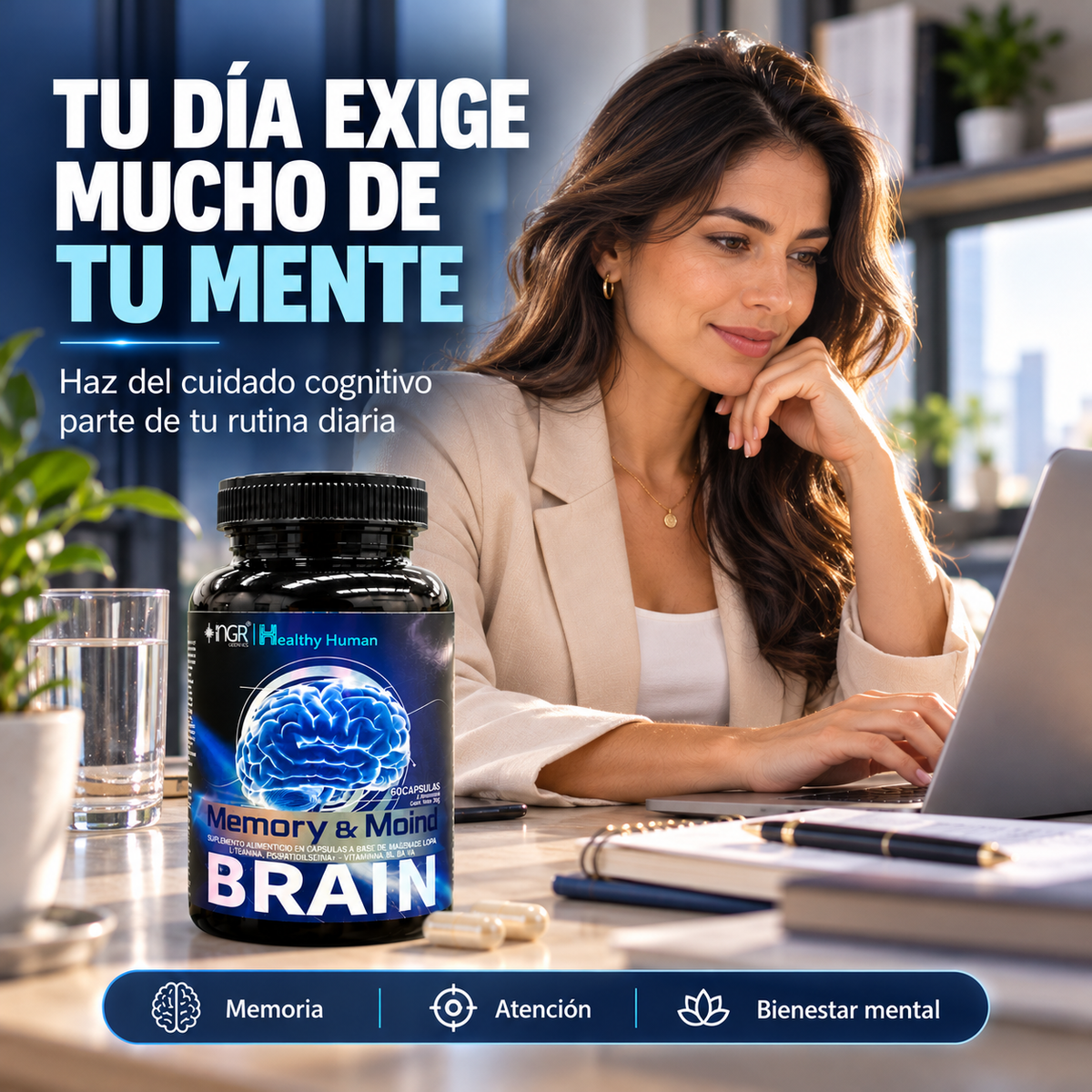 Memory & Mind Brain — Memoria clara, concentración total